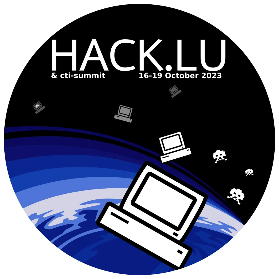 A logo of hack.lu